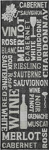 andiamo Kurzflor Teppich Louisville Flachgewebe ohne Flor, Wein anthrait, 67 x 180 cm 721828 Wein Anthrazit