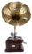 Backbayia Vintage Gramophone Modell Wohnkultur Ornament Dekoration für Zuhause, Café, Bar (Golden)
