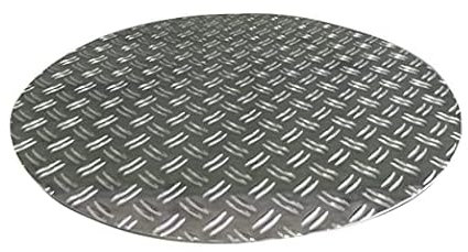 Grill und Gulliabdeckung rund Typ S1 aus Alu Riffelblech 3,5/5 // 5/6,5 (3,5/5 Riffel Ø850mm)