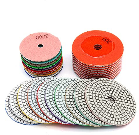 1pcs 3/4inch Diamond Polishing Disc Granite Marble Polish Wet Use Concrete Sander Pad Diamond Tool Stone Grinding Buff,1500 Grit,4 inch
