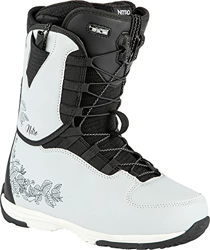Nitro Women's Futura TLS '22 Snowboard Boots, Ice Black, 230