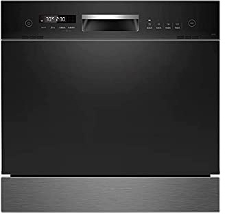 Built-in Dishwasher Handle Dishwasher 8 Place Settings 6 Wash Cycles with 5 Wash Cycles, 3D Cyclone Spray LED Display Baby Care Glass & Fruit Wash