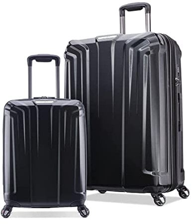 Samsonite Endure - Set di valigie, 2 pezzi, con guscio rigido, espandibile, serratura TSA, porta USB, Nero , Bagaglio Hardside Set
