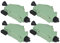 Huiruhy 4× Stellmotor mit Zentralverriegelung ZV 4-Polig 7D0959781A Kompatibel mit T4 701959781 7D0959781A 701959783A 255959781 701959781A 255959783A Stellelement Zentralverriegelung