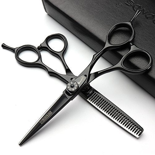 6 Zoll japanischer 440C Laser Haarschneidesalon professioneller Friseur Ausdünnung Haarschnitte Set (6 Zoll -2Stück-D)