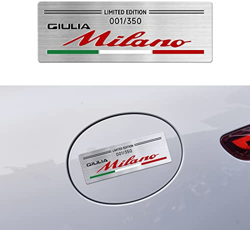 Abzeichen Aufkleber Special Limited Edition Milano Edition Logo Dekoration Kompatibel Mit Alfa Romeo Giulia Mito Stelvio GT 147 156 159 166 Car Styling. (A)