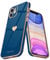 Teageo for iPhone 11 Case Cute Heart Pattern for Women Girls Slim Luxury Bling Plating Soft TPU Anti-Scratch Shockproof Bumper Phone Case for iPhone 11, Royal Blue