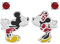 Mickey und Minnie Maus Küssen, Sterling Silber Ohrstecker mit Zirkonia, Geschenk für Mädchen und Damen