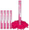 Krause & Sohn 4 Confetti Shooter Konfetti Kanone 60 cm lang Party Popper Geburtstag Hochzeit Deko Party-Deko Party-Zubehör (Pink)