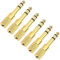 Zunedhys Quarter Inch Adapter, 6.35mm (1/4 Inch) Male to 3.5mm (1/8 Inch) Female Headphone Plug, Gold 6 Pack