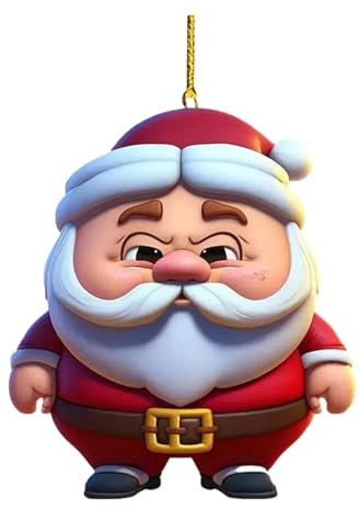 1 Stück Weihnachtlicher Baumschmuck Acryl Christmas Ornaments Anhänger Tannenbaumschmuck Lustige Weihnachtsdeko Basteln Cartoon Ornamente Weihnachtsbaum Anhänger Funny Weihnachten Deko Zum Hängen