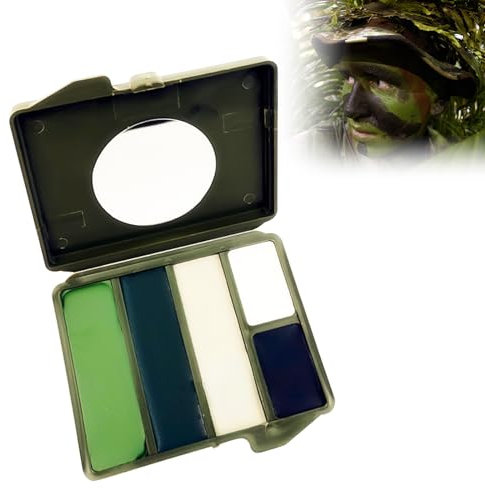 Bploar Tarnschminke Camouflage International Tarnschminke Camouflage Creme 5-Farben Militär Tarnschminke Schminkstifte Armee Military CS Gesicht Farbe Camo Woodland Camouflage Creme