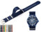 22 mm Canvas-Nylon-Armband für Blancpain X Swatch, Ersatz-Nylon-Uhrenarmband für Uhren Blancpain X Watch, mehrere Farben (blau)