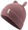 Sterntaler Strickmütze mit Umschlag - GOTS Mädchen Beanie aus Baumwolle (Bio) - Übergangsmütze mit kleinen, angesetzten Öhrchen - Kinder Mütze mit Rippstrickmuster - beerenrosa,53