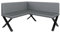 FURNISTAR Eckbank Akiko Metal X - Eckbankgruppe für Ihrem Esszimmer, Küche modern, Sitzecke, Essecke. Perfekt für Küche, Büro und Rezeption. Solide und Starke Verarbeitung. (142x168-Links-Soft29)