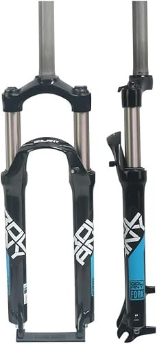Fourche VTT 24 Pouces, Course 100mm, Fourche à Suspension, 1-1/8 Pouces, Fourche Avant mécanique Droite (Color : 24'' Blue)