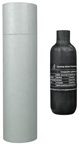 TUXING 4500Psi Pcp Air Tank 0.3L 18Cu in 300cc Carbon Fiber Frosted HPA Tank, Gas Cylinder, Paintball Hunting für PCP Air Rifle Gun Daystate und FX Thread M18 * 1.5