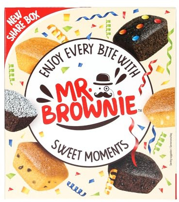Mr. Brownie Box Sweet Moments Brownie Assortiti al Cioccolato, Cocco, Limone e Vaniglia 300g