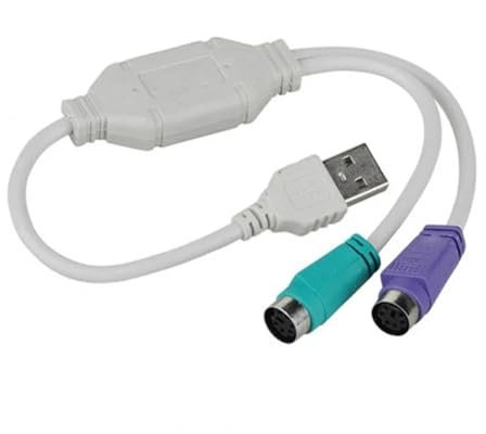 UNbit 1 PC USB Maschio a PS/2 PS2 Femmina convertitore Cavo convertitore Adattatore Tastiera
