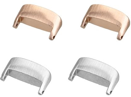 kwmobile 4x Metall Adapter mit 12mm Bandbreite kompatibel mit Fitbit Inspire 3 Uhrenarmband - Smartwatch Armband Anschlussadapter Set aus Metall