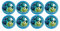 ALMACENESADAN, 5121, Pack fiesta cumpleaños; pack 8 platos de cartón 23 cm; de la licencia (Monstruos SA)