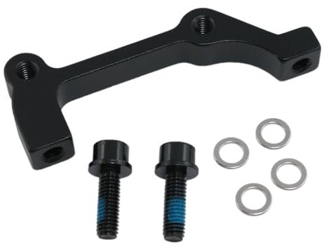 Meuey Lyot Adattatore per freno a disco per bicicletta, adattatore per montaggio a pinza per freno a disco, adattatore per attacco senza filettatura, anteriore 203 mm, posteriore 180 mm, 1 pezzo