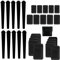 10 pezzi Joint Collle, 120 mm Joint Tube Plastik, Joint Case con tasca per cenere e sacchetto, custodia per il trasporto allungata, conica Joint Tube portatile, inodore, impermeabile (nero)