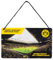 Borussia Dortmund Unisex – Erwachsene BVB Türschild, exklusiv, 20 x 12 cm, Stadion, schwarzgelb, schwarz