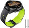 RORFFK For Suunto 7 Correa de silicona suave Suunto 9 Pulsera de repuesto para hombres y mujeres Suunto 9 Baro Correa de reloj deportivo para Suunto 9 Spartan Suunto 9 Correa de reloj GPS(Black-Green)