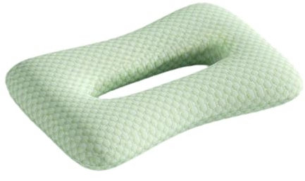 LOVIVER Oreiller de perçage d'oreille, Coussin Ergonomique, Housse Amovible, décor Portable, Oreiller de Protection d'oreille, Fournitures pour la détente, Le, Vert