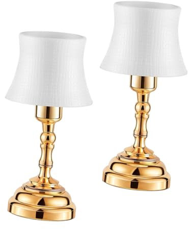 Hemobllo 2 Stücke Schreibtisch Lampe Mini Tisch Licht Ornamente Für Desktop Lampe Tisch Lampen Puppe Möbel Schreibtisch Lampen Schreibtisch Licht Schreibtisch Lampe Aluminium