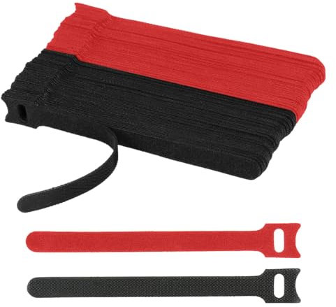 KEQAR 80 pcs de serre-câbles en nylon réutilisables, serre-câbles ajustables, serre-câbles organiseurs de câbles pour la gestion des câbles au bureau, à la maison, au jardin, etc.