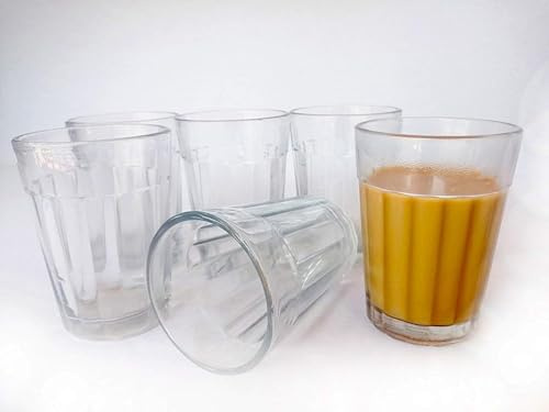 Royal Kurta The Cutting Chai Glasses Tea Glass Small 100 ml Each Set Tea Glasses Drinking Glass (Small, 2, Count)