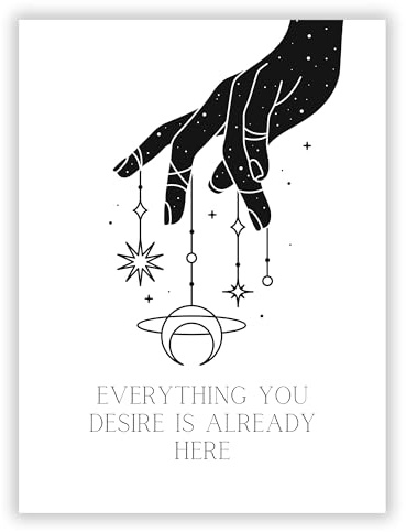 Druck-Palast Everything You Desire Is Already Here Poster - 30x40cm - Kunstdruck - Wohnzimmer Schlafzimmer - Minimalistisch Modern Mystisch - Hochwertiger Druck