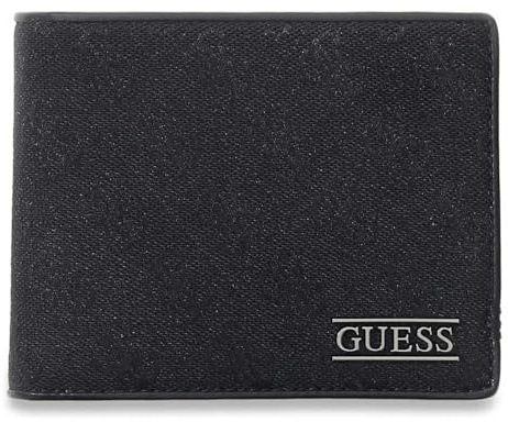 GUESS Geldbörse Boston Bifold Wallet Dark Black schwarz