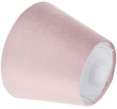 BETOOKY Paralume in Velluto Rosa Elegante per Lampada da Soggiorno, Struttura Adatta a Portalampada E27/e14, Design Semplice e Mantiene la Forma