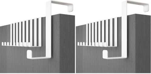Menz Over Door Hanger – Set of 10, White - Coat Hanger 3.6 cm (1.4) and 4.6 cm (1.8), Coat Hooks for Door, Hangers for Clothes (Pack of 2)
