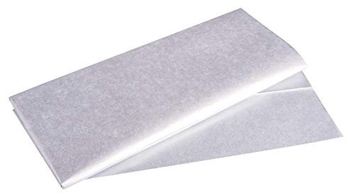 Rayher 67273606 Seidenpapier Metallic, Silber , 50x70 cm, 3 Bogen, 17g/m², lichtecht, farbfest, leicht transparentes, dünnes Papier, Geschenkpapier, Papier zum Basteln