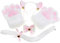 KEESIN Katze Cosplay Set, Katzenkostüm, Katzenpfoten-Handschuhe, Katzenohren, Katzenschwanz, Katzenkostüm Kinder, Katzenkostüm Damen für Karneval (Weiß)