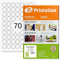 Printation Folien-Etiketten rund 24mm transparent matt - 700 Klebepunkte transparent selbstklebend bedruckbar - 10 DIN A4 Bogen/70 Sticker pro Blatt 7x10 - Runde Etiketten 24mm wasserfest Laserdrucker