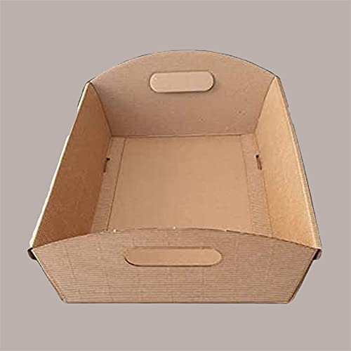 Lucgel Cesto Vassoio Piccolo Rettangolare in Carta Onda Avana 320x220H85mm - 10 pezzi -