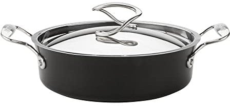 Circulon Style Hard Anodised Sauteuse, 24cm/2.8L, Black