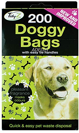 200-2000 x DOGGY BAGS Scented Dog Cat Puppy Poo Waste Easy Toilet Tie Scooper Household Poop Disposal Park Walk Animals (1 x PACK (200 POO BAGS))