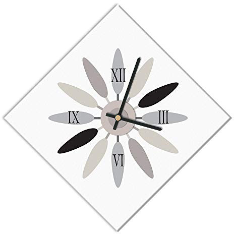 Orologio da parete ricoperto con carta stampata - Adatto per soggiorno, cucina, ufficio - Meccanismo silenzioso