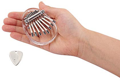 Alnicov - Piano de pulgar Kalimba de 8 teclas, mini piano de acrílico transparente, instrumento musical adecuado para principiantes, niños, adultos, profesionales