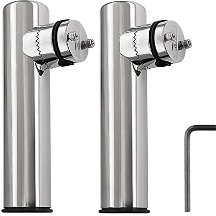 KAOLALI 2 PZ Barca Accessori Marine In Acciaio Inox Barca Morsetto Su Canna Da Pesca Supporto Rotaie 18mm a 26mm Tubo Yacht Accessorie