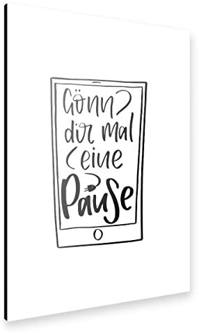artboxONE Alu-Print 120x80 cm Handypause von Künstler Frau Lyoner