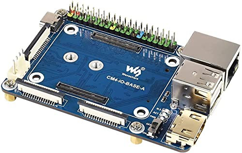 IBest for Raspberry Pi Compute Module 4 IO Board,Mini Base Board (A) Lite Version with Standard CM4 Socket and Color-Coded Raspberry Pi 40PIN GPIO Header Onboard CSI/DSI/FAN/HDMI/USB/RJ45 Connectors