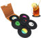 Sous-Verres Colorés en Disque Vinyle Rétro - 6 PCS Antidérapants et Anti-Chaleur pour Café, Thé, Bière, Vin - Maison et Bar