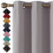 Thermal Insulated Blackout Ring Top Eyelet Curtains for Bedroom windows 2 Panels (90 x 72 Inch, Silver Grey)